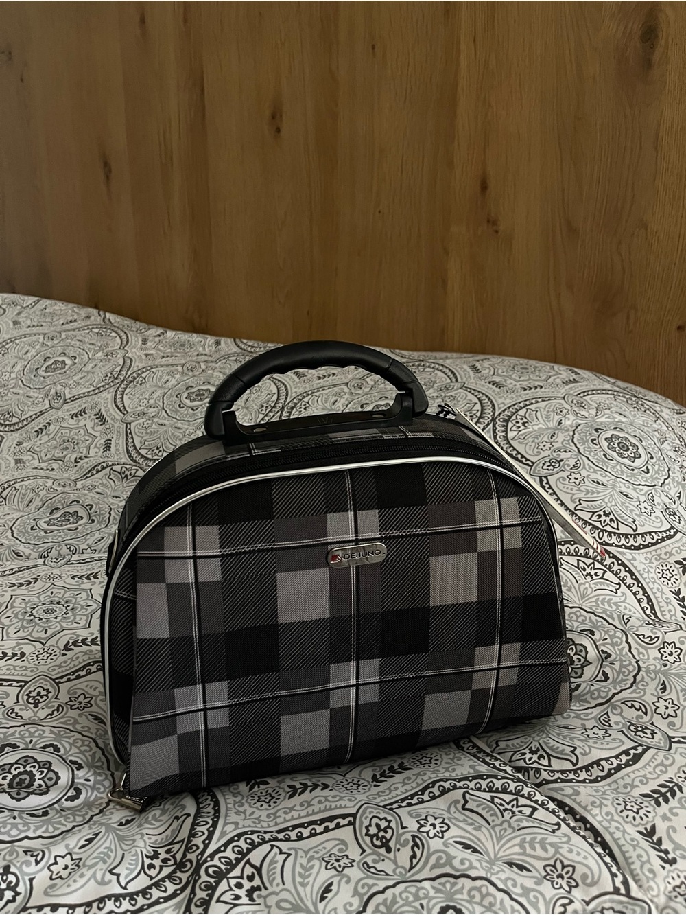 DEJUNO Plaid Dome Cosmetic Case x2
